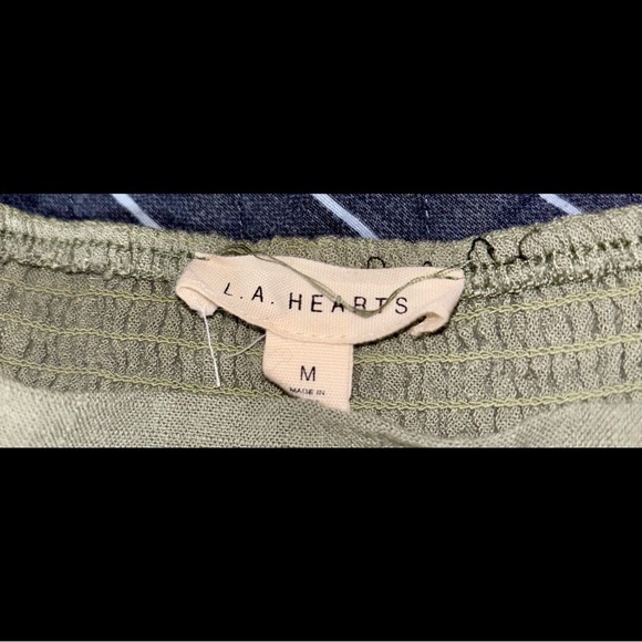 L.A. Hearts / Green Crop Top - Picture 2 of 3